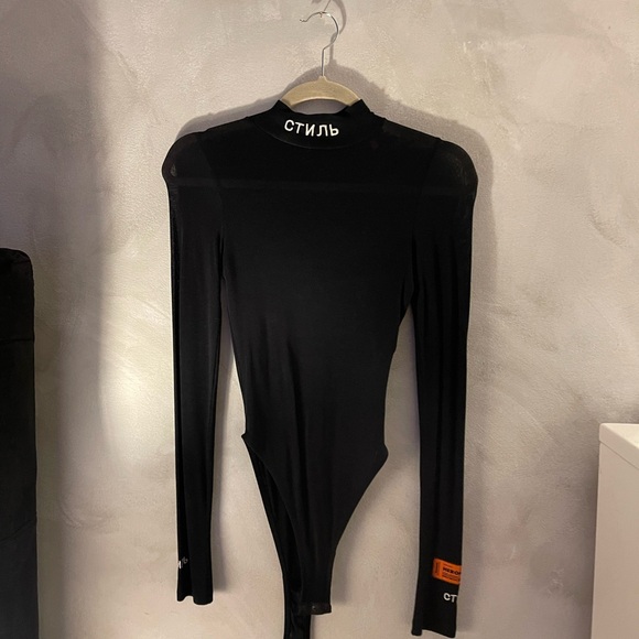 Heron Preston Black Long Sleeve Bodysuit - Picture 1 of 1